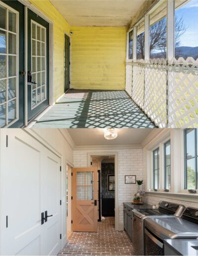 Before and after laundry room - a striking transformation from utility to stylish efficiency