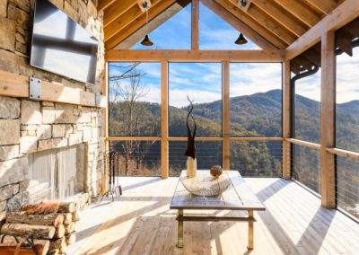 Miller Residence exterior covered porch with view
