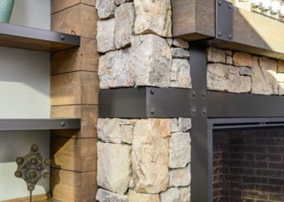 Miller Residence interior fireplace detail