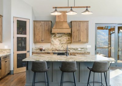 Miller Residence interior kitchen island seating
