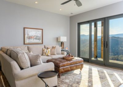 Miller Residence interior seating area with view