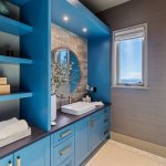 idology-–-casa-bonita-–-sprout-–-hendersonville-nc-–-custom-home-–-guest-bath-blue-cabinetry-vessel-sink-open-shelves-–-14