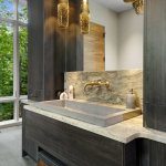 idology-–-hidden-falls-–-kenmure-country-club-–-flat-rock-nc-–-custom-home-–-primary-bath-vanity-concrete-trough-sink-marble-backsplash-–-19
