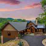 id-ology-–-north-haven-rustic-–-creston-–-black-mountain-nc-–-custom-home-–-exterior-twilight-aerial-driveway-–-02