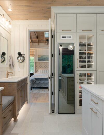 Luxurious master closet - a blend of rustic charm and modern elegance.