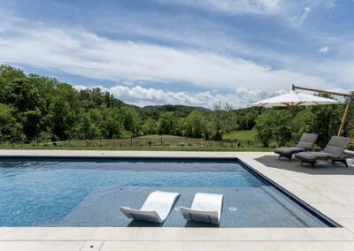 french country house with pool